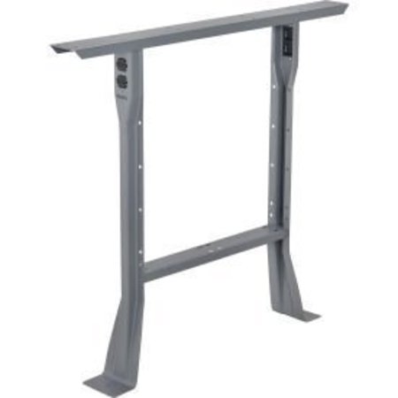GLOBAL EQUIPMENT 96"W x 30"D Extra Long Production Workbench - Steel Square Edge - Gray 318922